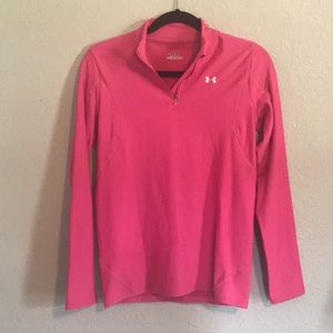 Under Armour Long Sleeve Pull Over Pink Sz M